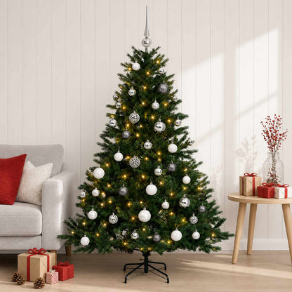 vidaXL Artificial Christmas Tree with Bauble 120 cm 150 LEDs 1
