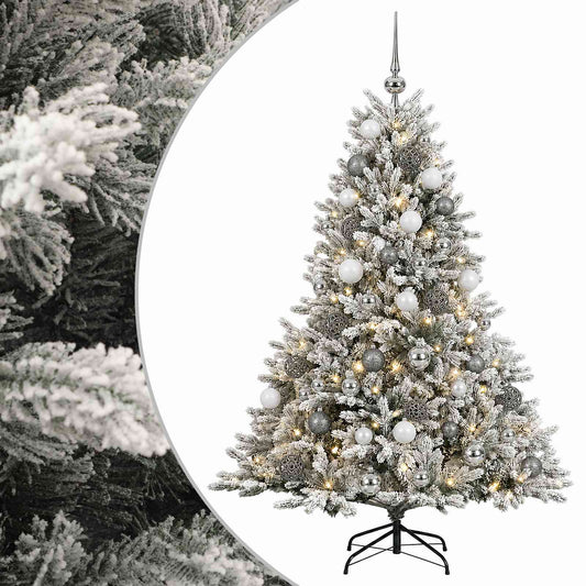 vidaXL Artificial Christmas Tree with Bauble 150 cm 150 LEDs 2