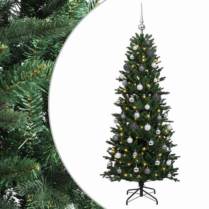vidaXL Artificial Christmas Tree with Bauble 150 cm 150 LEDs 2
