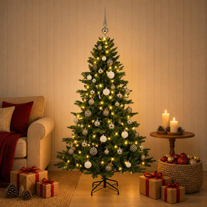 vidaXL Artificial Christmas Tree with Bauble 120 cm 150 LEDs 3