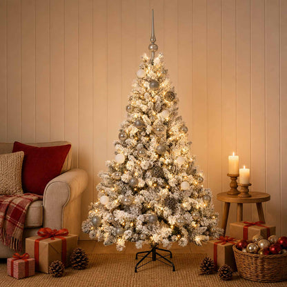 vidaXL Artificial Christmas Tree with Bauble 120 cm 150 LEDs 3