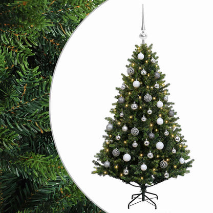 vidaXL Artificial Christmas Tree with Bauble 150 cm 150 LEDs 2