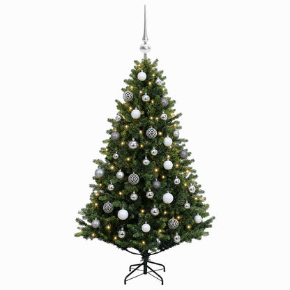 vidaXL Artificial Christmas Tree with Bauble 150 cm 150 LEDs 4