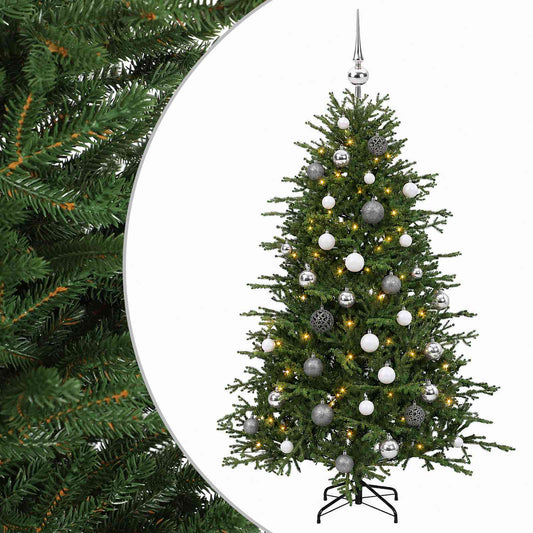 vidaXL Artificial Christmas Tree with Bauble 150 cm 150 LEDs 2