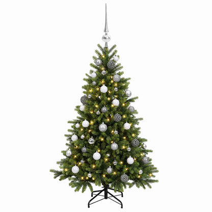 vidaXL Artificial Christmas Tree with Bauble 120 cm 150 LEDs 4