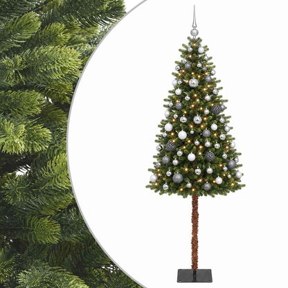 vidaXL Artificial Christmas Tree with Bauble 150 cm 150 LEDs 2