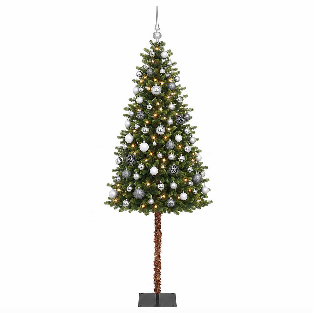 vidaXL Artificial Christmas Tree with Bauble 150 cm 150 LEDs 4