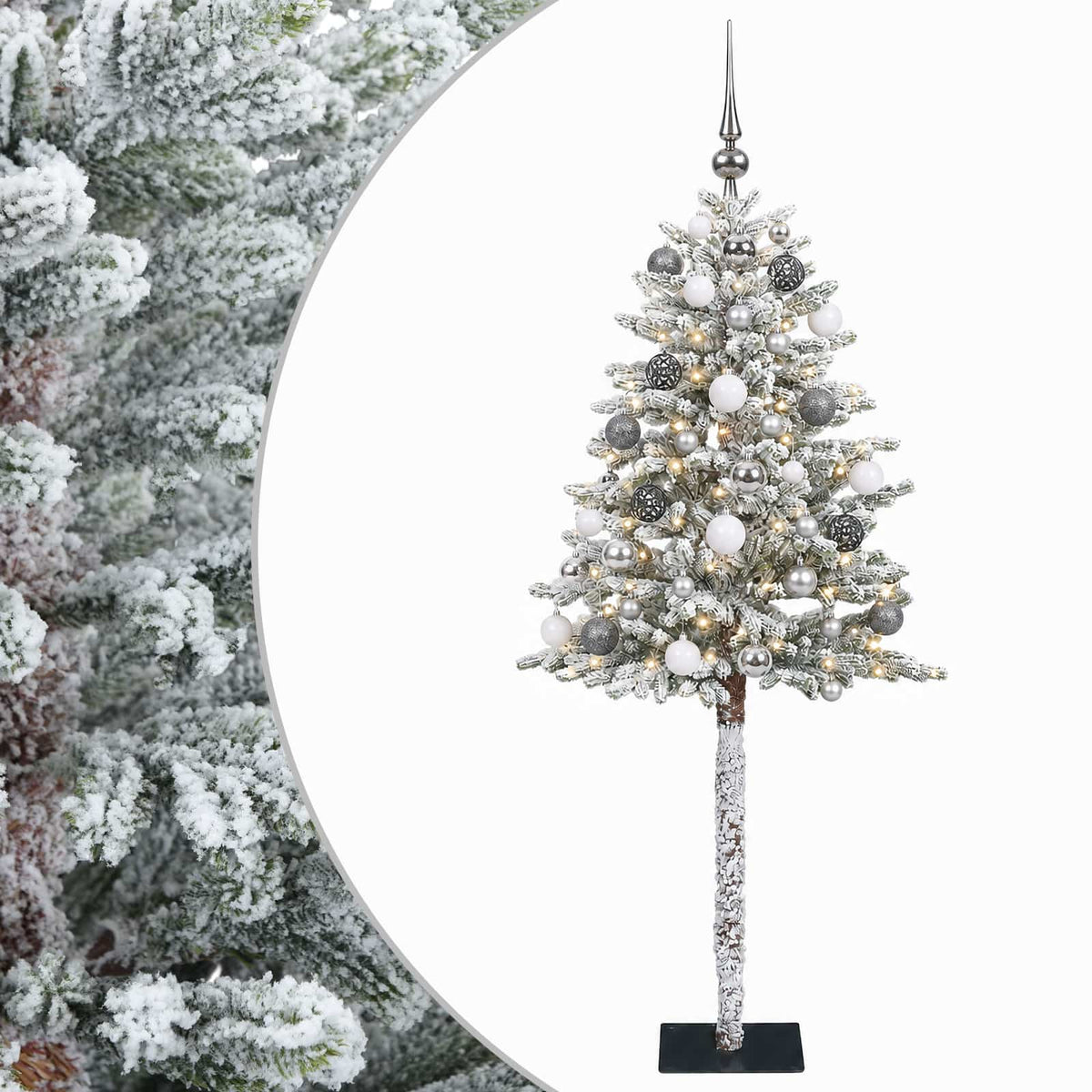 vidaXL Artificial Christmas Tree with Bauble 120 cm 150 LEDs 2