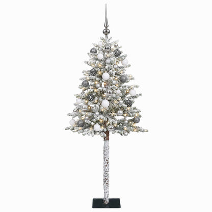 vidaXL Artificial Christmas Tree with Bauble 120 cm 150 LEDs 4