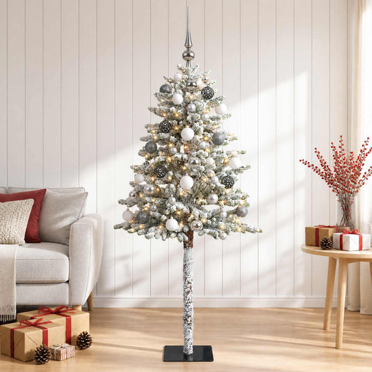 vidaXL Artificial Christmas Tree with Bauble 150 cm 150 LEDs 1
