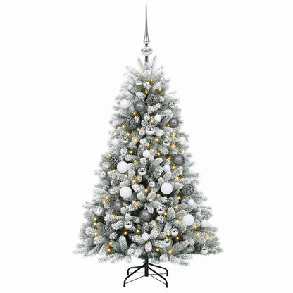 vidaXL Artificial Christmas Tree with Bauble 120 cm 150 LEDs 4