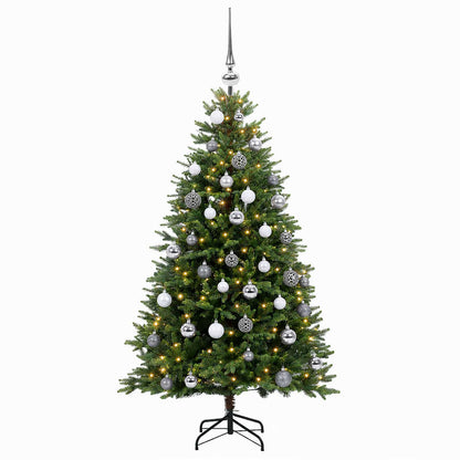 vidaXL Artificial Christmas Tree with Bauble 150 cm 150 LEDs 4
