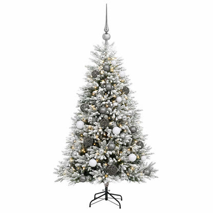 vidaXL Artificial Christmas Tree with Bauble 150 cm 150 LEDs 4
