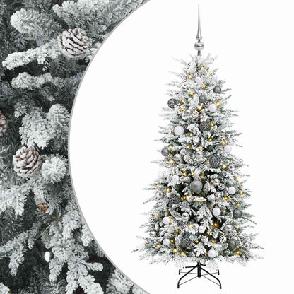vidaXL Artificial Christmas Tree with Bauble 120 cm 150 LEDs 2