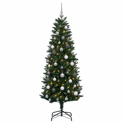 vidaXL Artificial Christmas Tree with Bauble 150 cm 150 LEDs 4