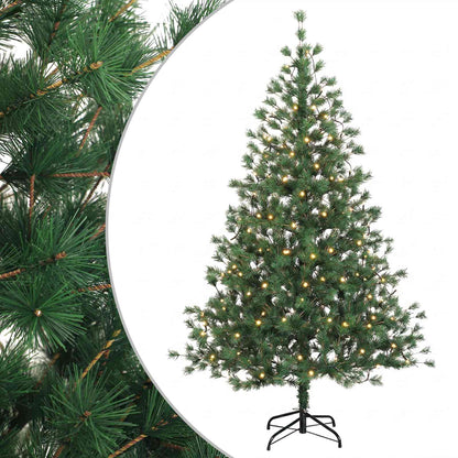 Artificial Christmas Tree with Bauble 300 LEDs Height 210 cm with LEDs