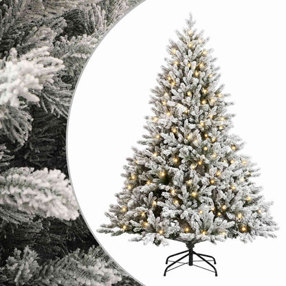 Artificial Hinged Christmas Tree 300 LEDs Warm White 180 cm