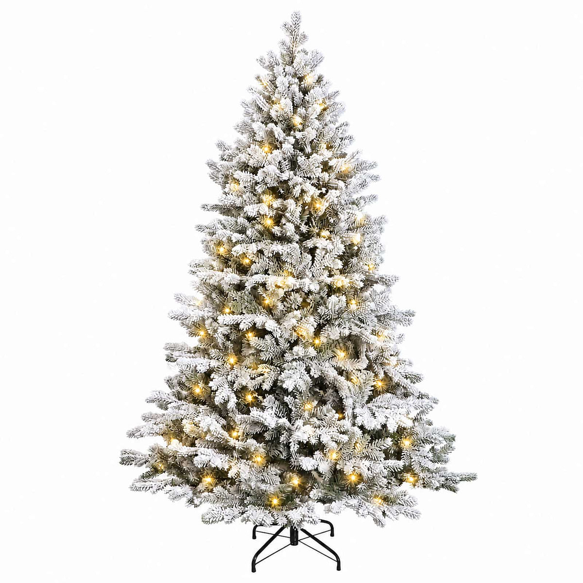 vidaXL Artificial Hinged Christmas Tree 240 cm 300 LEDs Warm White 4