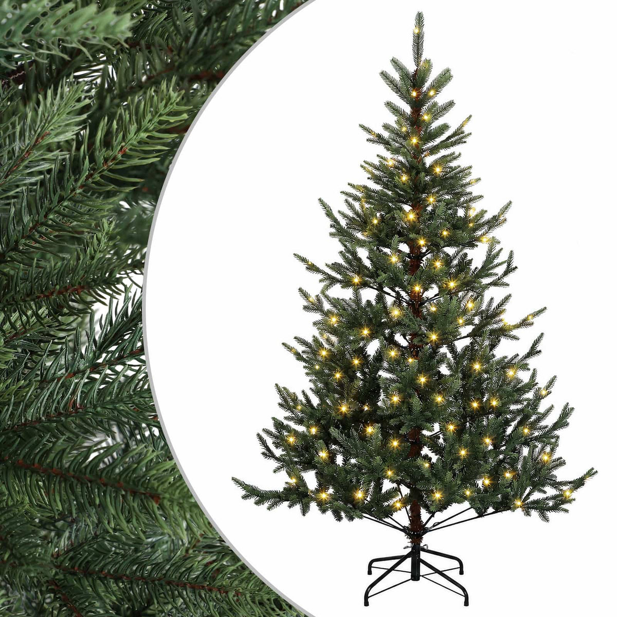 Artificial Christmas Tree Bauble LEDs Green