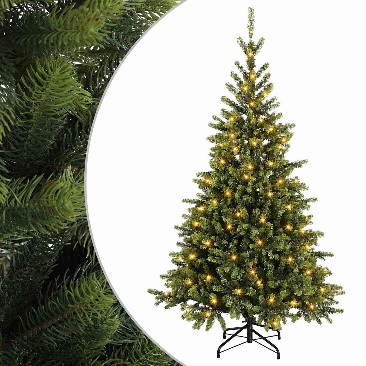 Artificial Christmas Tree with Bauble 300 LEDs 180 cm with LEDs