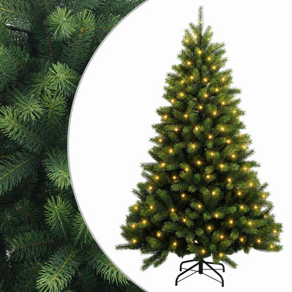 vidaXL Artificial Hinged Christmas Tree 210 cm 300 LEDs Warm White 2