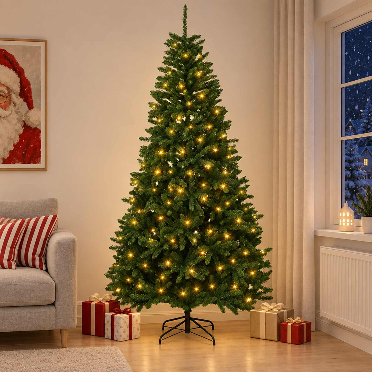 Artificial Christmas Tree LEDs Medium Green