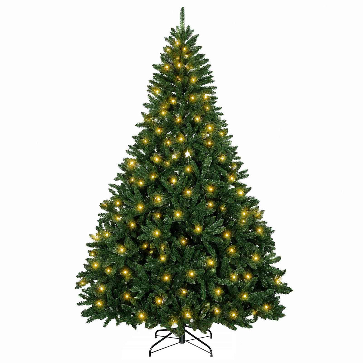 Artificial Christmas Tree Mid-green with Bauble 180 cm 300 LEDs Medium Green Ø 117 x 180 cm with 300 LEDs