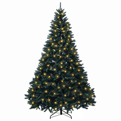 Artificial Christmas Tree with Bauble 240 cm Dark Green Ø 156 x 240 cm with 300 LEDs