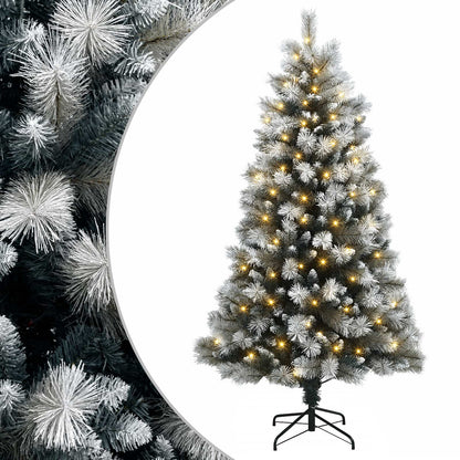 Artificial Hinged Christmas Tree with Baubles 150 LEDs 180 cm with LEDs