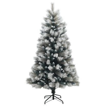 Artificial Hinged Christmas Tree with Baubles 150 LEDs 180 cm with LEDs