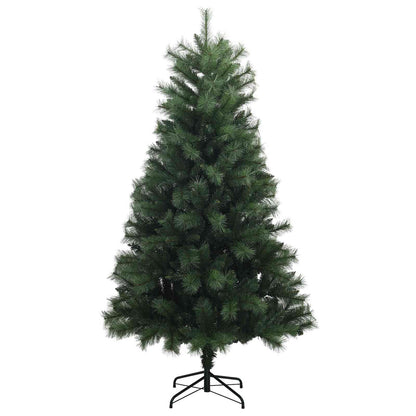 Artificial Hinged Christmas Tree with Baubles 150 LEDs Green 180 cm with LEDs
