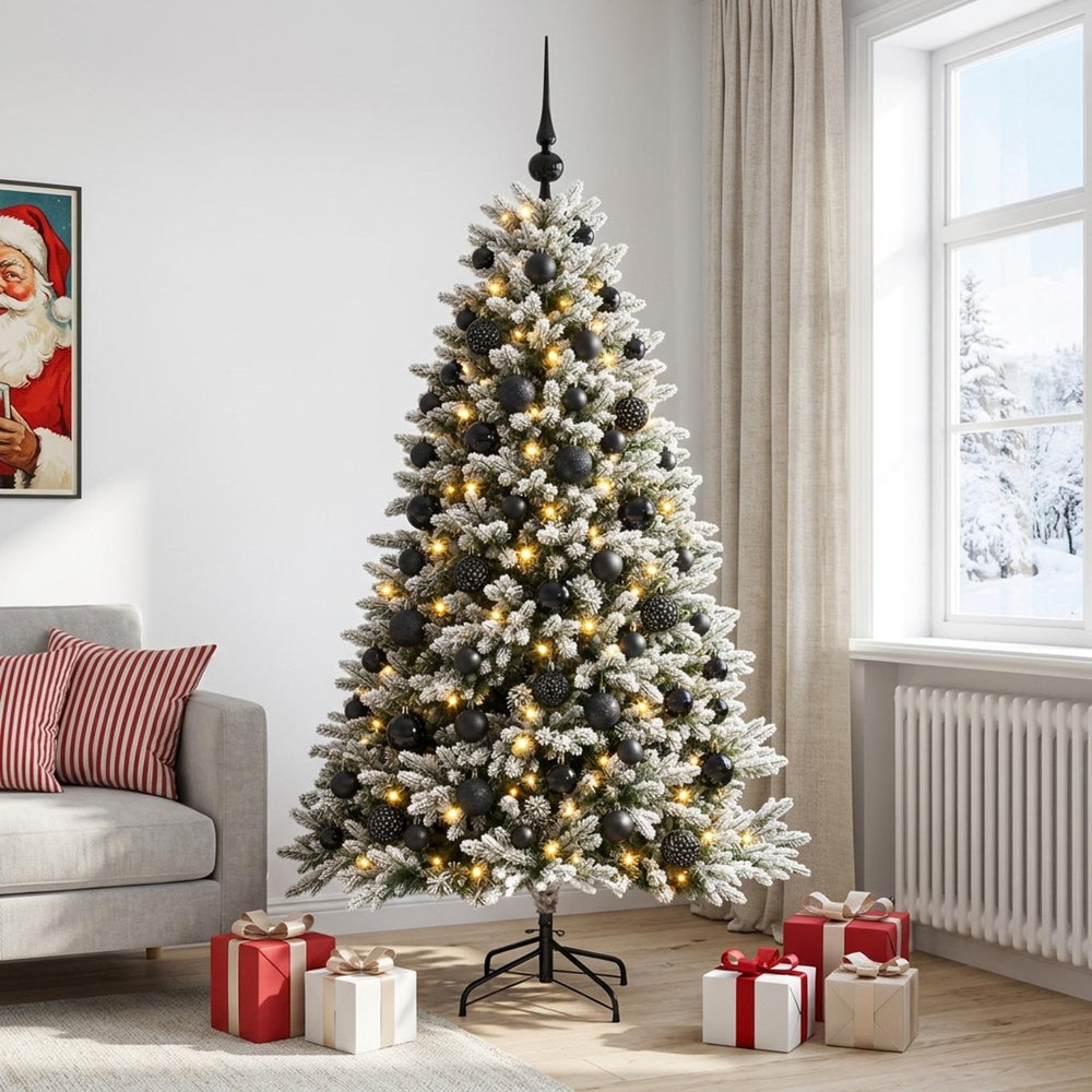 vidaXL Artificial Christmas Tree with Bauble 210 cm 300 LEDs