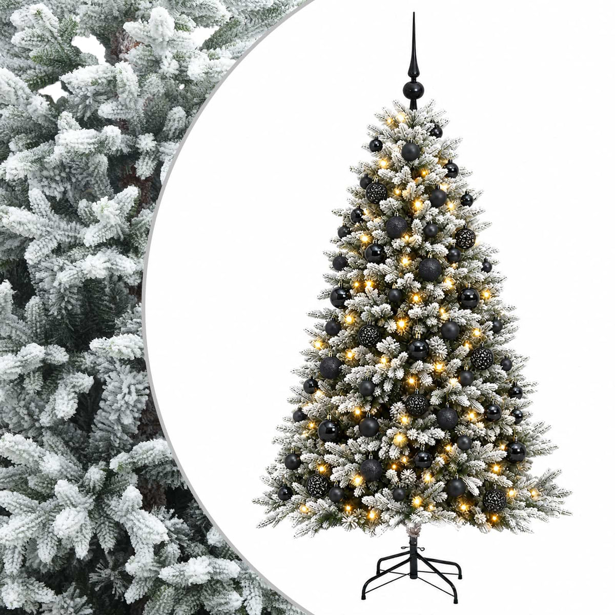 vidaXL Artificial Christmas Tree with Bauble 210 cm 300 LEDs 2