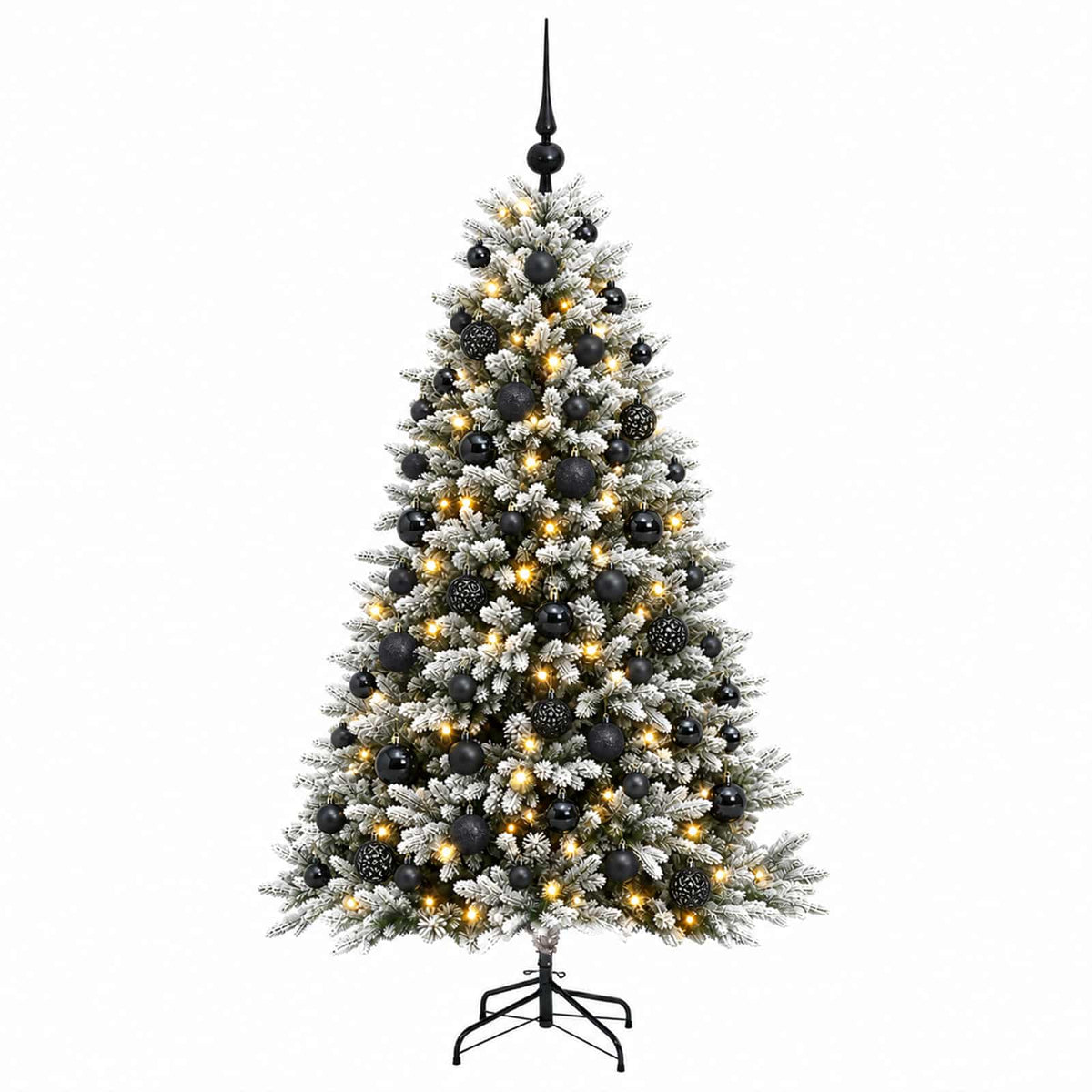 vidaXL Artificial Christmas Tree with Bauble 210 cm 300 LEDs 4