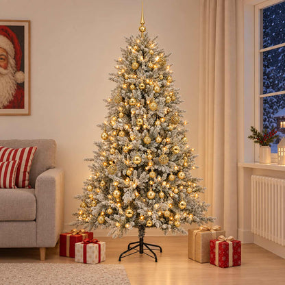 vidaXL Artificial Christmas Tree with Bauble 180 cm 300 LEDs 1