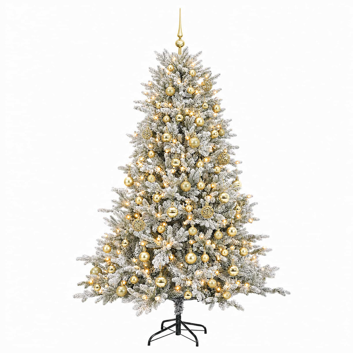 vidaXL Artificial Christmas Tree with Bauble 240 cm 300 LEDs 4