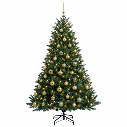 vidaXL Artificial Christmas Tree with Bauble 240 cm 300 LEDs 4