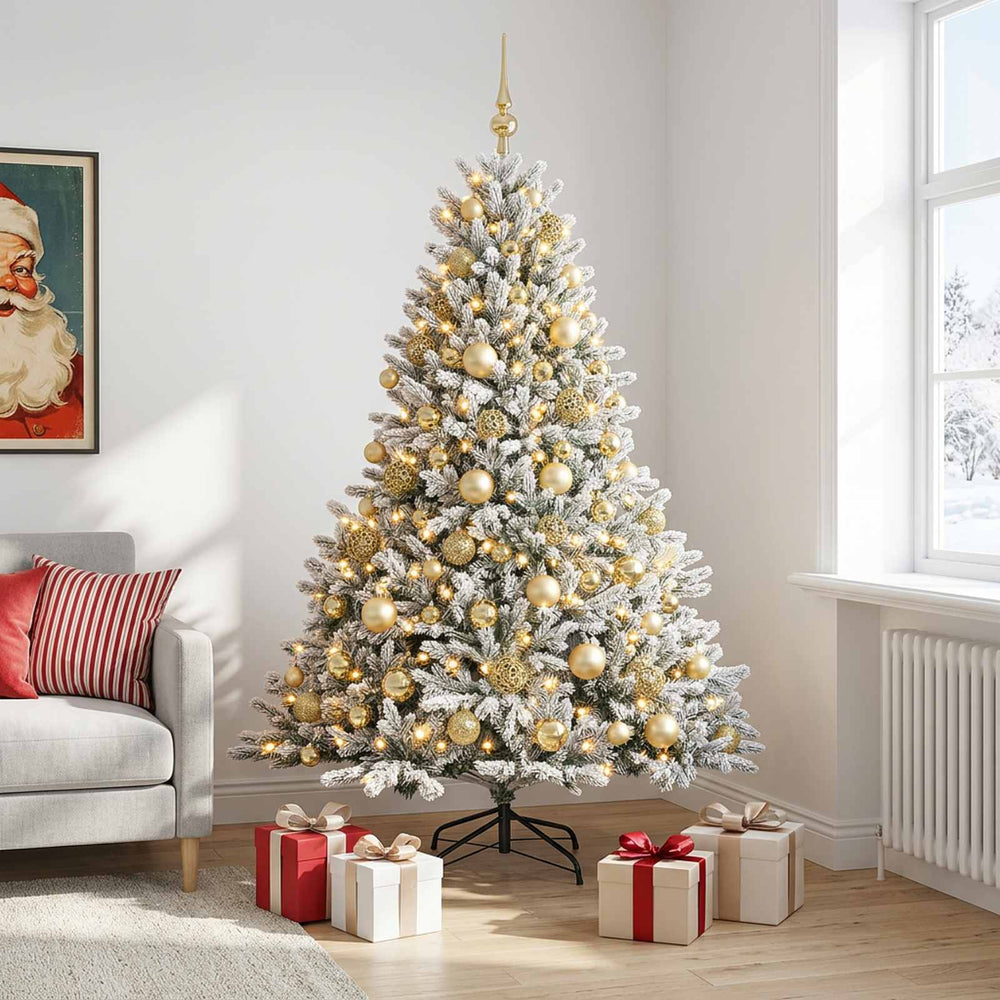vidaXL Artificial Christmas Tree with Bauble 180 cm 300 LEDs