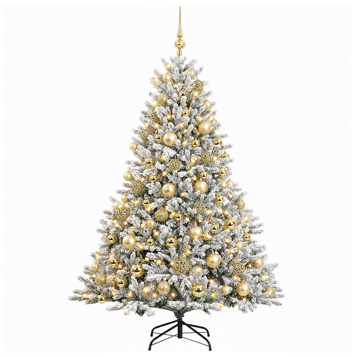 vidaXL Artificial Christmas Tree with Bauble 180 cm 300 LEDs 4