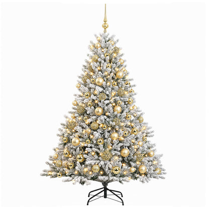vidaXL Artificial Christmas Tree with Bauble 240 cm 300 LEDs 4