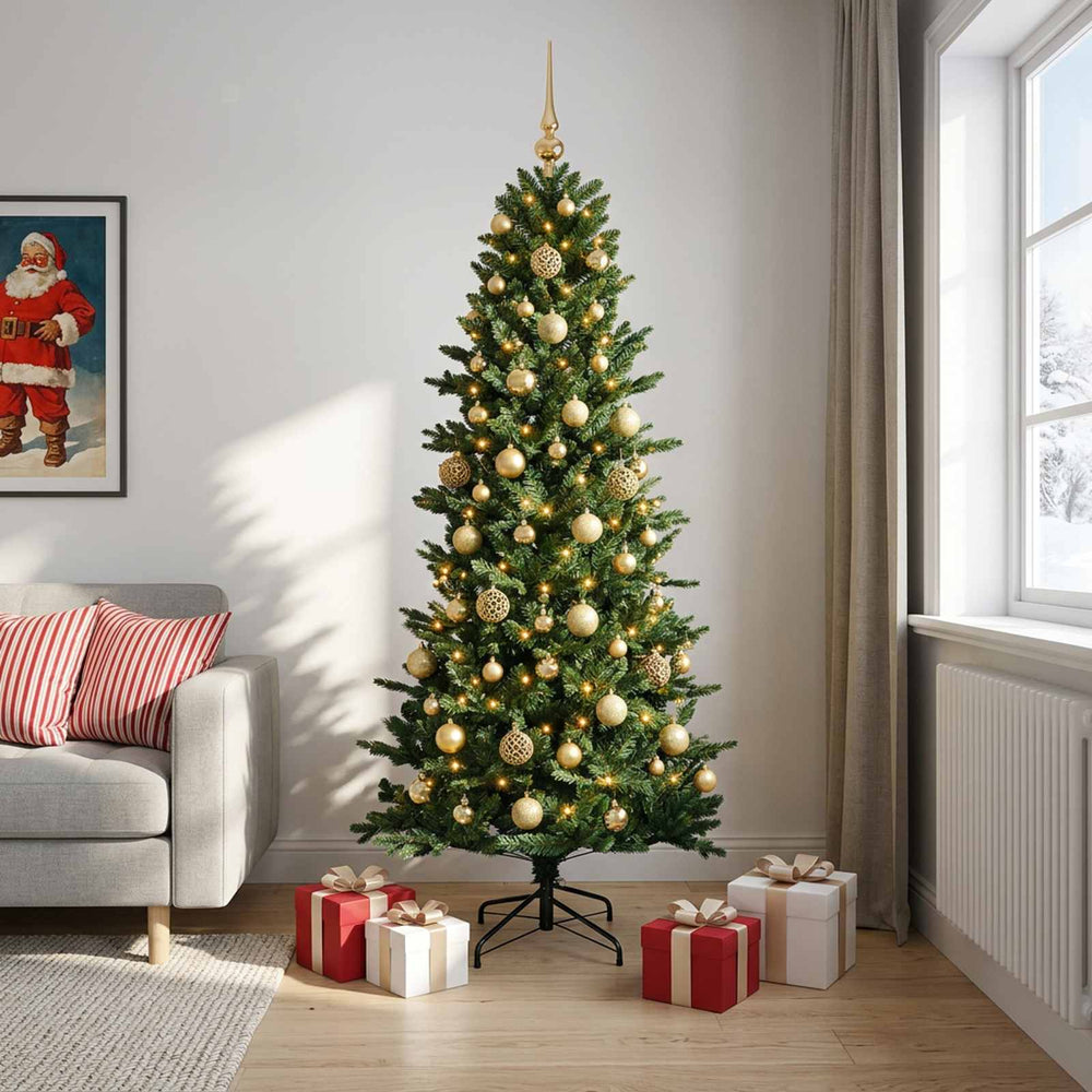 vidaXL Artificial Christmas Tree with Bauble 240 cm 300 LEDs