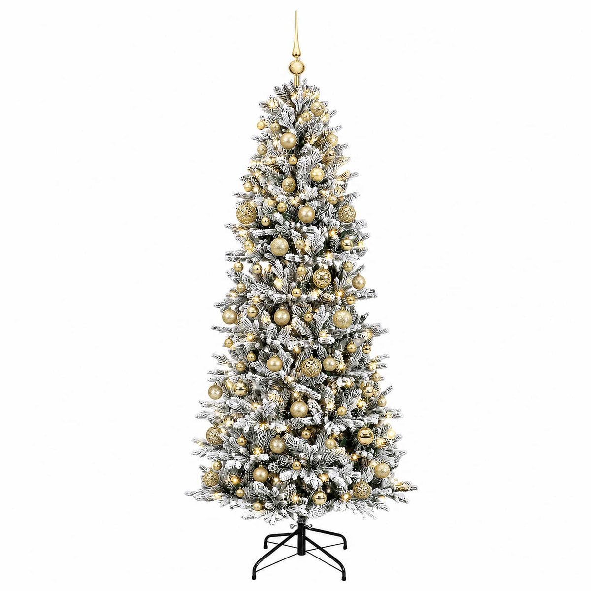 vidaXL Artificial Christmas Tree with Bauble 240 cm 300 LEDs 4