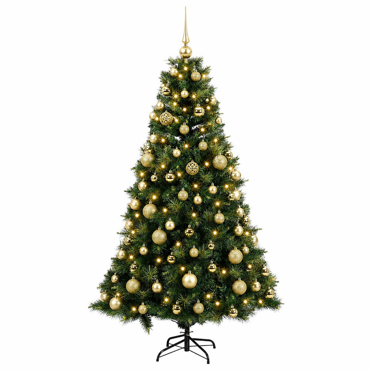 vidaXL Artificial Christmas Tree with Bauble 240 cm 300 LEDs 4