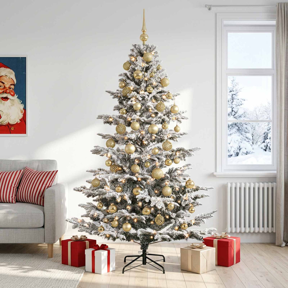 vidaXL Artificial Christmas Tree with Bauble 180 cm 300 LEDs