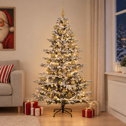 vidaXL Artificial Christmas Tree with Bauble 240 cm 300 LEDs 3