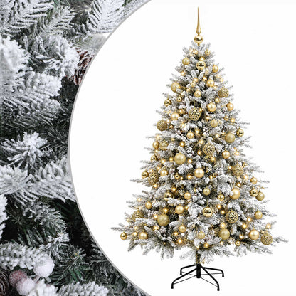vidaXL Artificial Christmas Tree with Bauble 180 cm 300 LEDs 2