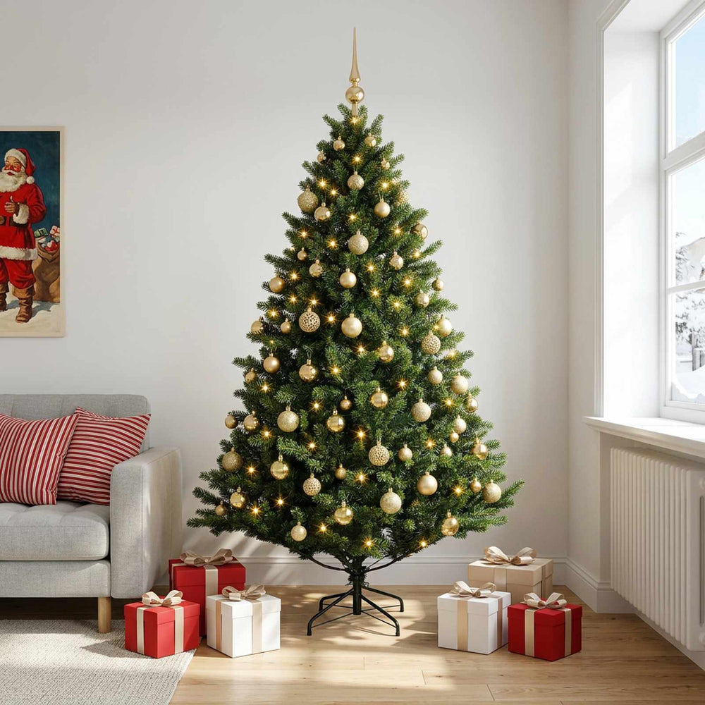 vidaXL Artificial Christmas Tree with Bauble 180 cm 300 LEDs