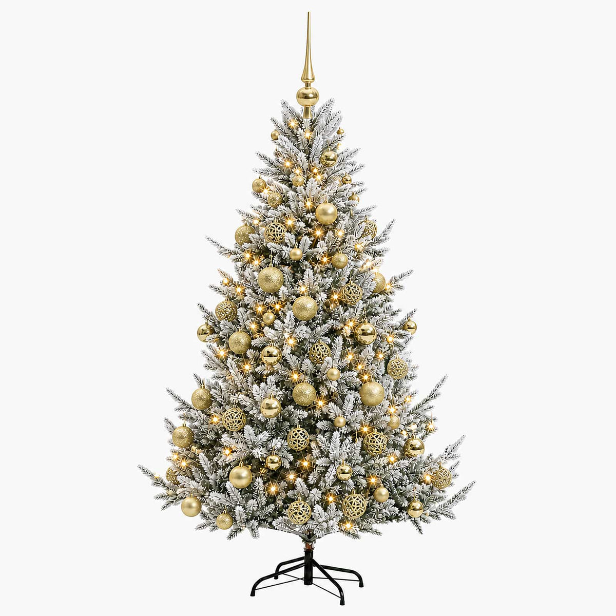 vidaXL Artificial Christmas Tree with Bauble 180 cm 300 LEDs 4