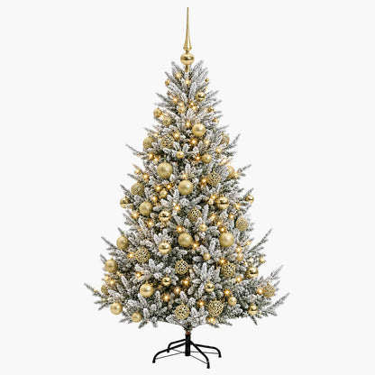 vidaXL Artificial Christmas Tree with Bauble 180 cm 300 LEDs 4