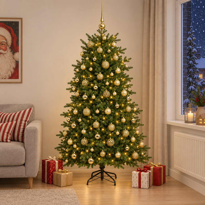 vidaXL Artificial Christmas Tree with Bauble 180 cm 300 LEDs 3